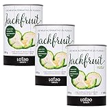 Lotao Bio Jackfruit natur: frisch & vegan - junge Jackfrucht-Stücke in der Dose | Fleischersatz vegetarisch nachhaltig - ideale hochwertige Fleischalternative zu Soja Tofu, Steak Hackfleisch 3 x 400g