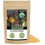 Alpi Nature Senfmehl gelb weiß 500g, Senfpulver, Senfkörner gemahlen, gelbe Senfsamen gemahlen