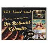Der Bratwurst Kalender 2026 - DIN A4 - Wandkalender zur Bratwurst - Hängekalender für Bratwurstliebhaber und Roster-Fans - DER Original Bratwurstkalender aus Thüringen