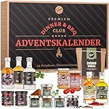 Gepp’s Feinkost BBQ Adventskalender Premium I Mit Saucen, Gewürze, Rubs & Dips zum Kochen und Grillen I Ideales Koch Geschenk für Männer I Food Adventskalender mit 24 BBQ-Gewürzen, Öle, Gin u.v.m.