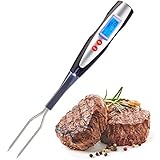 Westmark Braten- und Grillgabel mit Thermometer, Mit LED-Anzeige und Taschenlampe, Länge: 38,5 cm, Rostfreier Edelstahl/Kunststoff/Silikon, Silber/Schwarz/Rot, 15042280