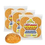 Mr.Dobelina Sesam-Kartoffelbrötchen, 3er Pack 4 weiche Brötchen mit Sesam, weich und schmackhaft, laktosefrei, ideal für American Burger, Smash Burgers und kreative Rezepte