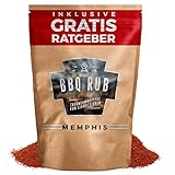 BBQ Rub 'Memphis' 270g | Trockenmarinade für Pulled Pork & Spareribs inkl. Gratis Ratgeber | Marinadengewürz Grillgewürz Barbecue Marinade Grillsalz