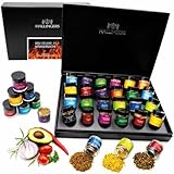 Hallingers BBQ Deluxe 24 Männersache - Gewürz Geschenkset handmade, 24 BBQ-Gewürze aus aller Welt (Set) - Geschenk im Sommer & als perfektes Grillgeschenk | Neues Zuhause Glückwünsche Freundschaft Gen