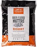 Traeger Grills Hickory 100% Naturholzpellets für Smoker und Pelletgrills, BBQ, Backen, Braten und Grill, 9 kg Beutel